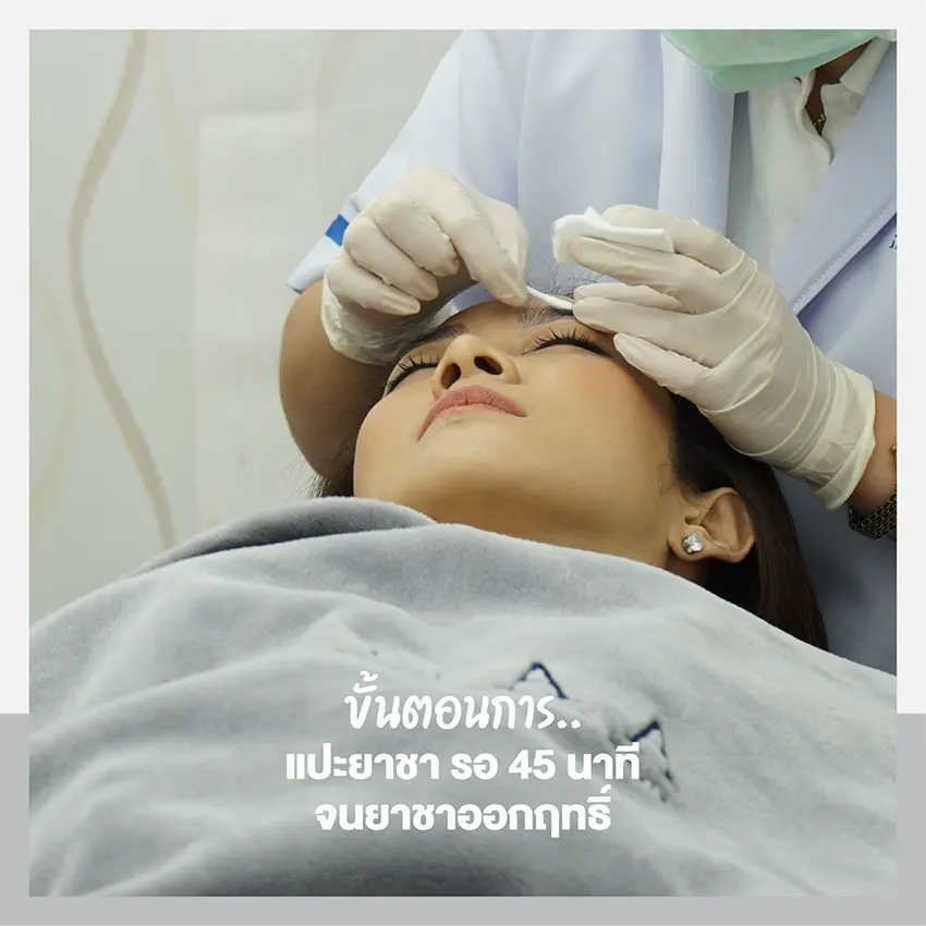 Why do you have to do your eyebrow painting at Adenaa while sitting with your back straight?