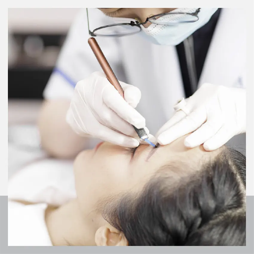 Khun Nook Suthida has her eyebrows removed at Adenaa.